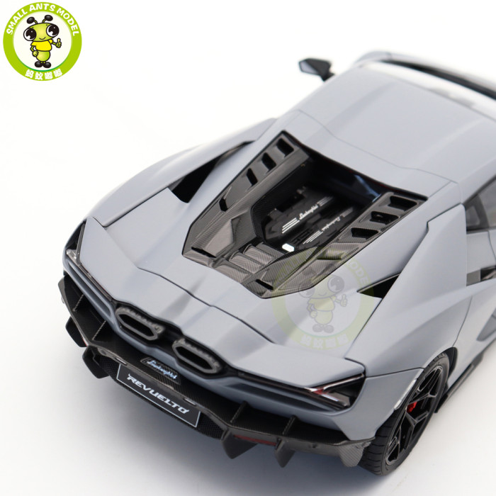 1/18 Lamborghini Revuelto Matt Grey LCD Models Diecast Model Car Toy Gifts For Father Friends
