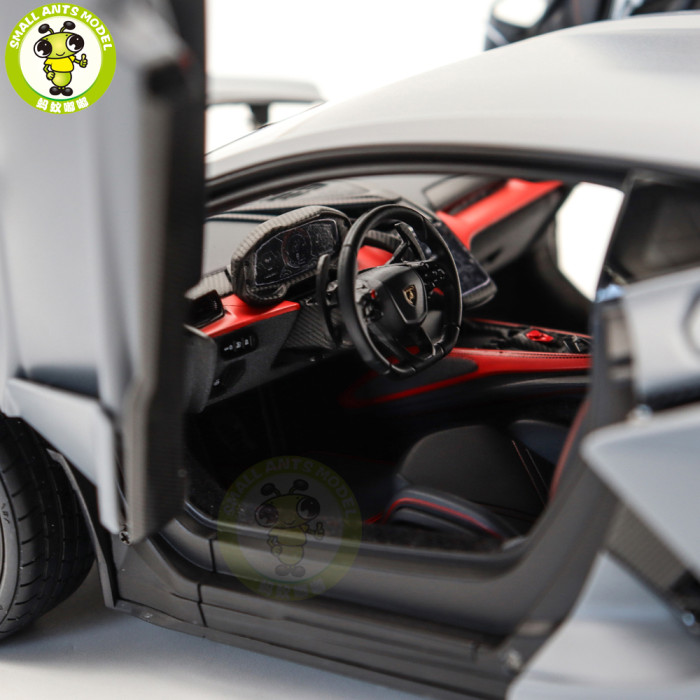 1/18 Lamborghini Revuelto Matt Grey LCD Models Diecast Model Car Toy Gifts For Father Friends