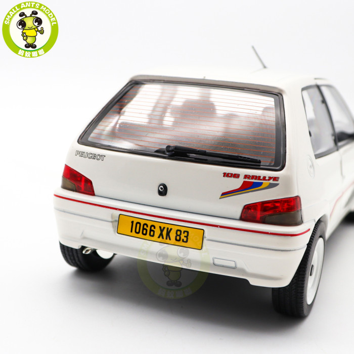1/18 Peugeot 106 Rallye 1.3 1993 Norev 184920 White Diecast Model Toy Car Gifts For Friends Father