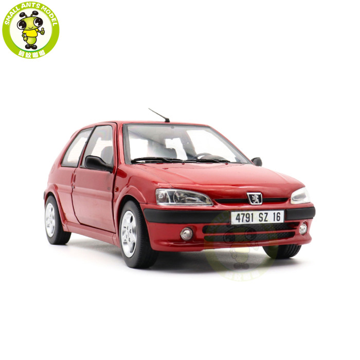 1/18 Peugeot 106 S16 1998 Norev 184921 Diablo Red Diecast Model Toy Car Gifts For Friends