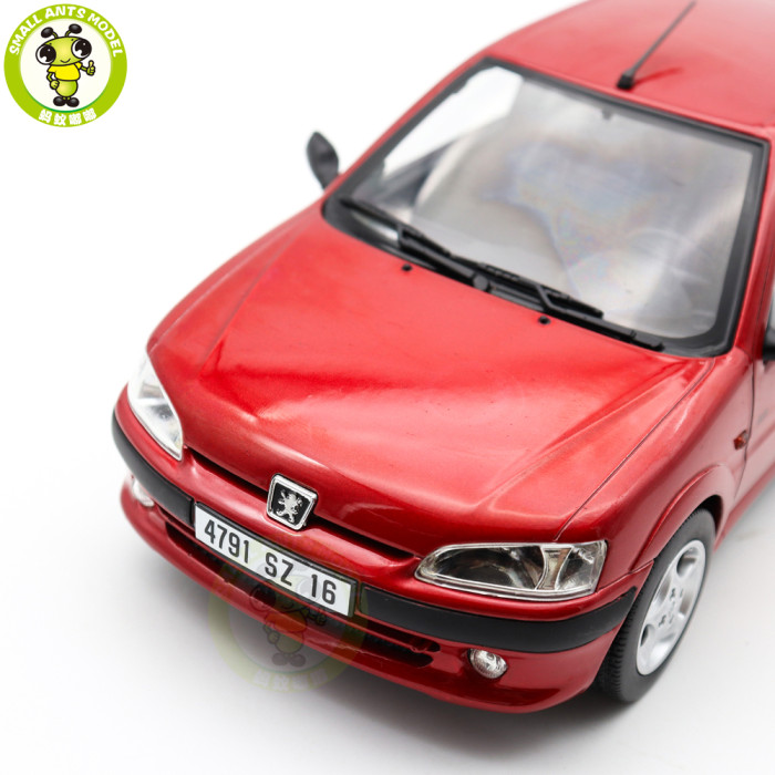 1/18 Peugeot 106 S16 1998 Norev 184921 Diablo Red Diecast Model Toy Car Gifts For Friends