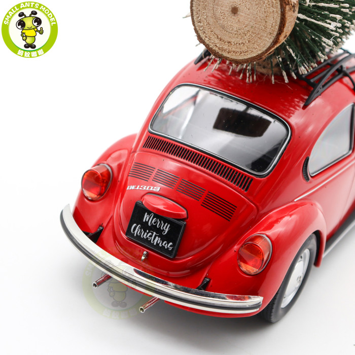 1/18 VW Volkswagen 1303 1973 Beetle Norev 188678 Merry Christmas Red Diecast Model Toys Car Gifts
