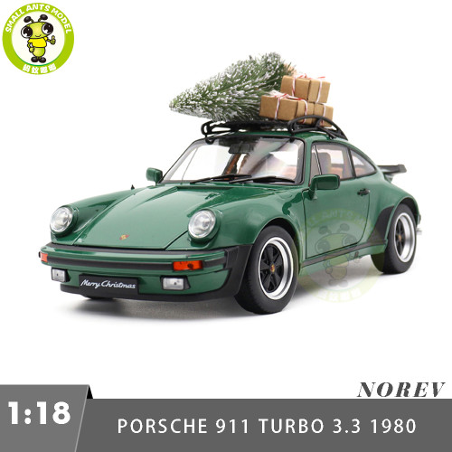 1/18 Porsche 911 Turbo 3.3 1980 Norev 187669 Green Christmas Gift Diecast Model Toys Car Gifts For Friends Father