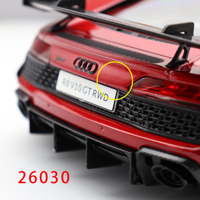 Defective 1/18 2021 Audi R8 V10 GT RWD KengFai Diecast Model Car