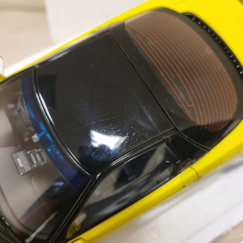 【DE】Defective 1/18 LCD Honda NSX MK1 NA1 Yellow Diecast Model Car