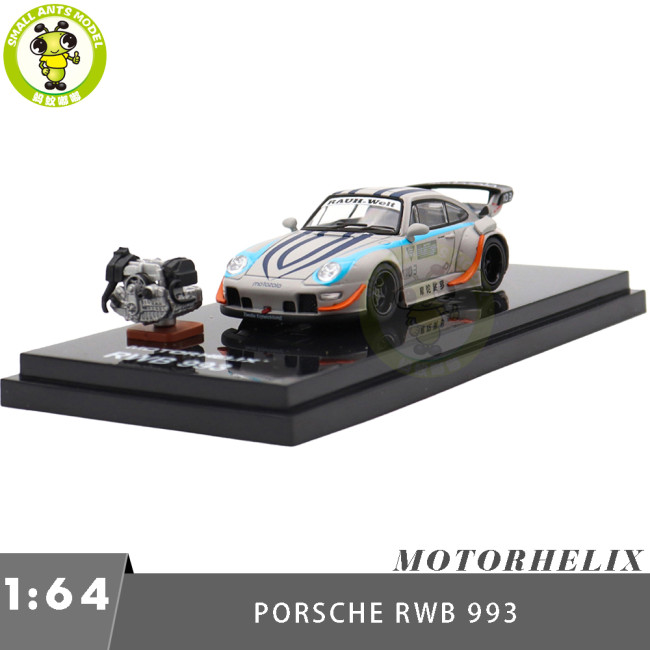 1/64 RWB Porsche 993 Motozolo Motorhelix Diecast Model Car Gifts For Friends