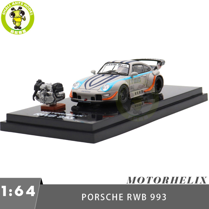 1/64 RWB Porsche 993 Motozolo Motorhelix Diecast Model Car Gifts For Friends