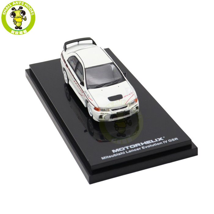 1/64 MOTORHELIX Mitsubishi Lancer EVO IV GSR Diecast Model Toy Car Gifts For Father Friends