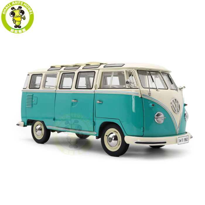 1/12 Sunstar 1962 Volkswagen VW Samba Bus Diecast Model Toys Car Gifts For Friends