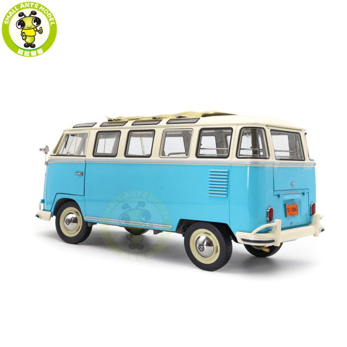 1/12 Sunstar 1962 Volkswagen VW Samba Bus Diecast Model Toys Car Gifts For Friends