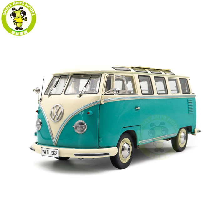 1/12 Sunstar 1962 Volkswagen VW Samba Bus Diecast Model Toys Car Gifts For Friends