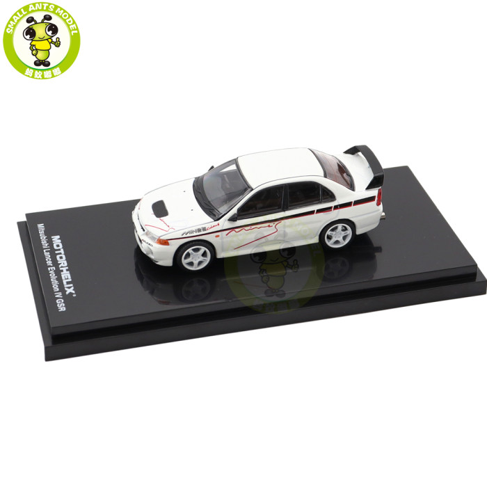 1/64 MOTORHELIX Mitsubishi Lancer EVO IV GSR Diecast Model Toy Car Gifts For Father Friends