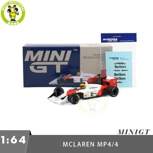 1/64 MINIGT Mclaren MP4/4 #12 1988 Japanese Grand Prix Winner Diecast Model Toy Car Gifts For Friends