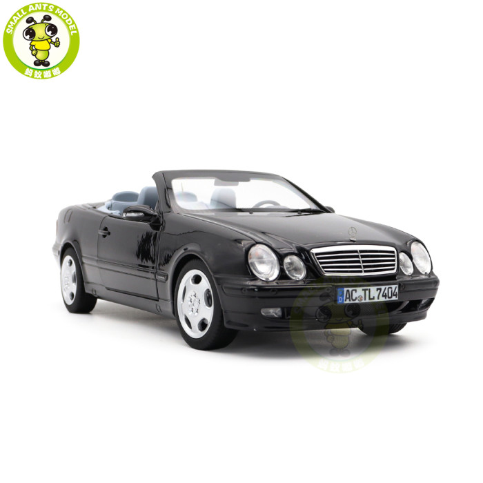 1/18 Mercedes Benz CLK Class Cabriolet A208 2000 Norev 183342 Black Diecast Model Toys Car Gifts For Friends
