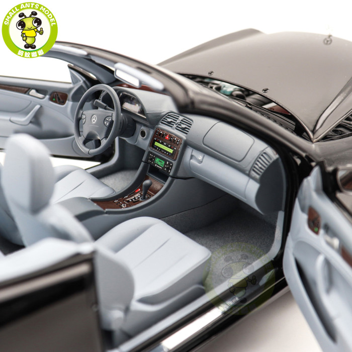 1/18 Mercedes Benz CLK Class Cabriolet A208 2000 Norev 183342 Black Diecast Model Toys Car Gifts For Friends