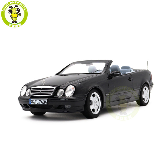 1/18 Mercedes Benz CLK Class Cabriolet A208 2000 Norev 183342 Black Diecast Model Toys Car Gifts For Friends
