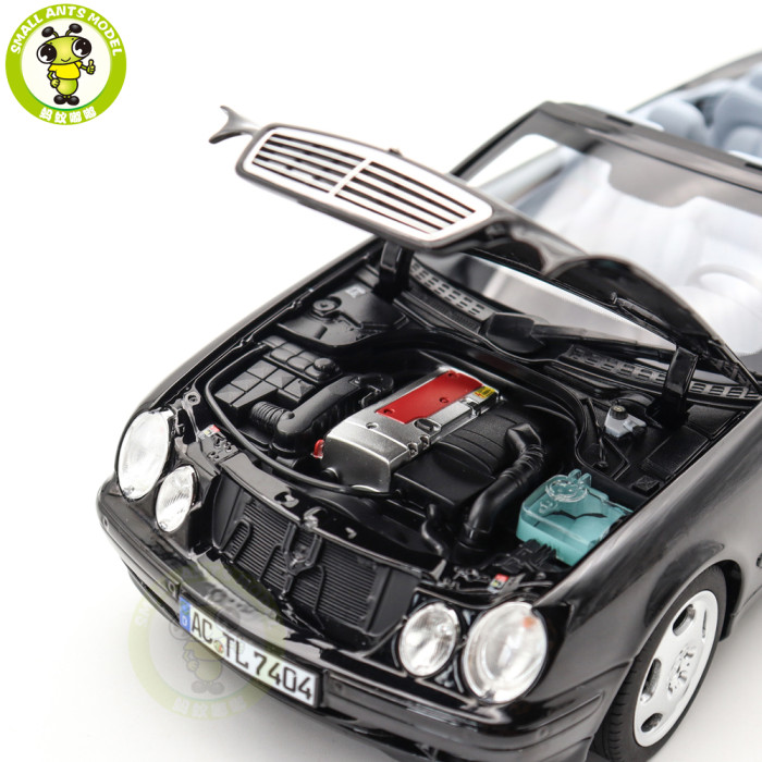 1/18 Mercedes Benz CLK Class Cabriolet A208 2000 Norev 183342 Black Diecast Model Toys Car Gifts For Friends