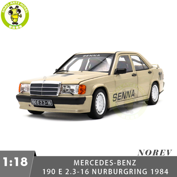 1/18 Mercedes Benz 190E EVO 2.3-16 Nurburgring 1984 Race Of Champions Norev 183832 Ayrton Senna Diecast Model Car