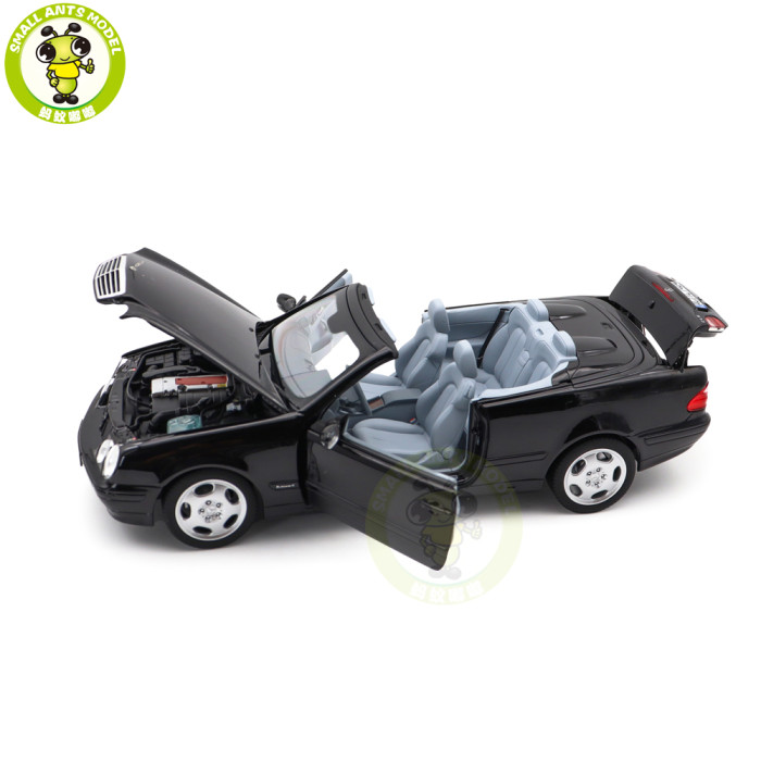 1/18 Mercedes Benz CLK Class Cabriolet A208 2000 Norev 183342 Black Diecast Model Toys Car Gifts For Friends
