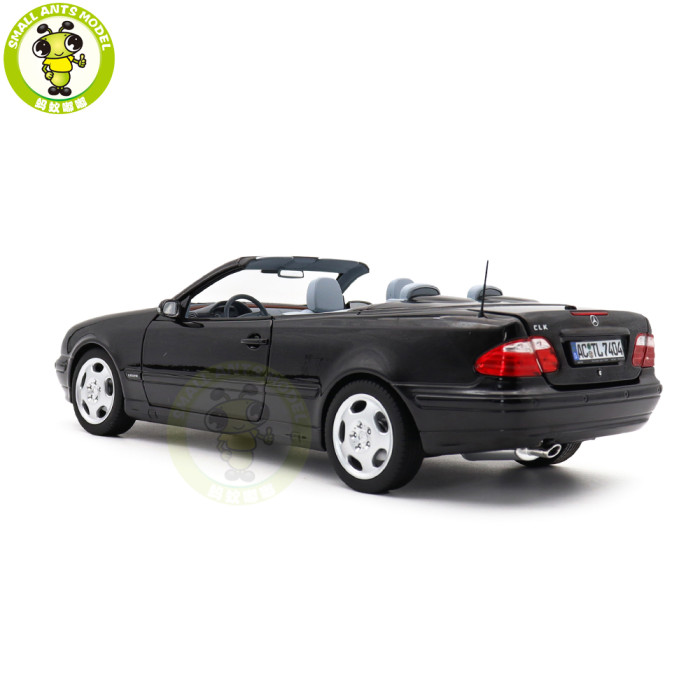 1/18 Mercedes Benz CLK Class Cabriolet A208 2000 Norev 183342 Black Diecast Model Toys Car Gifts For Friends