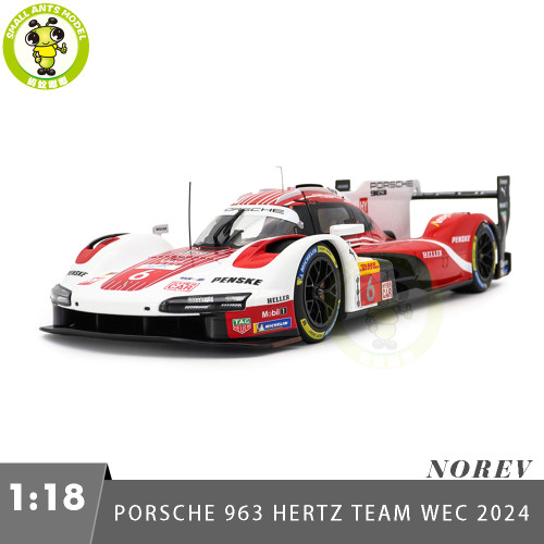 1/18 Norev 187162 Porsche 963 Porsche Team Penske WEC World Champions 2024 Estre Lotterer Vanthoor Diecast Model Toy Car Gifts For Friends