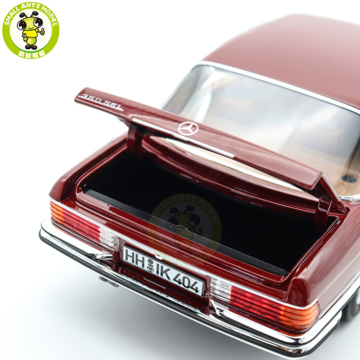 1/18 Mercedes-Benz 350 SEL Type W116 1979 Norev 183977 Middle Red DB516 Diecast Model Toy Car Gifts For Friends