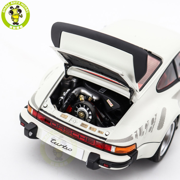 1/18 Porsche 911 Turbo 3.0 930 AUTOart 78113 Grand Prix White W / Turbo Stripes Model Toy Cars Gifts For Friends