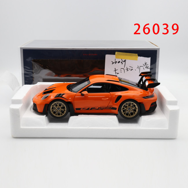 Defective 1/18 Porsche 911 992 GT3 RS 2022 Norev 187360 Orange Diecast Model Car