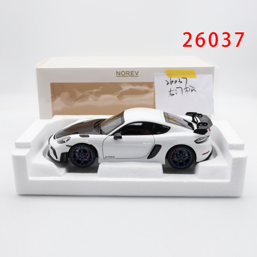Defective 1/18 Porsche 718 Cayman GT4 RS 2023 Weissach Pack Norev 187257 White Diecast Model Car