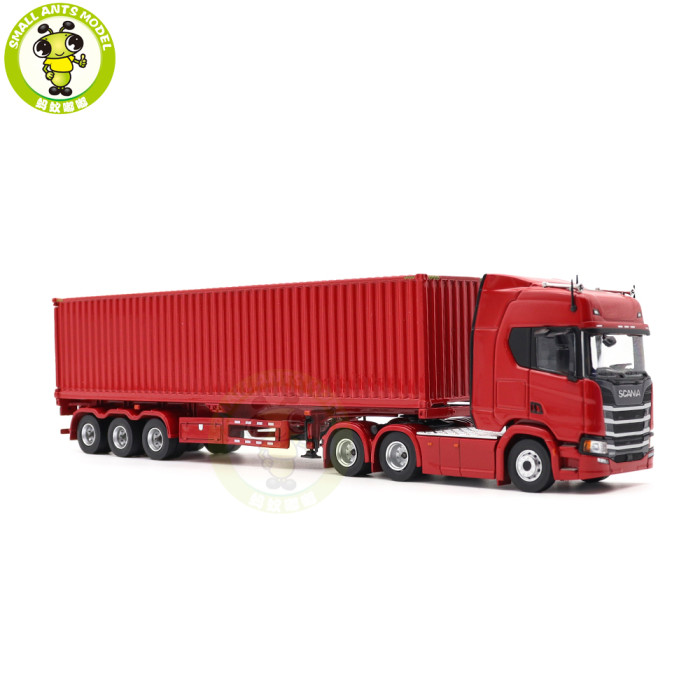 1/64 MASDI Scania 450R R450 Tractor Container Trailer Truck Cargo Diecast Model Toy Car Gifts For Friends