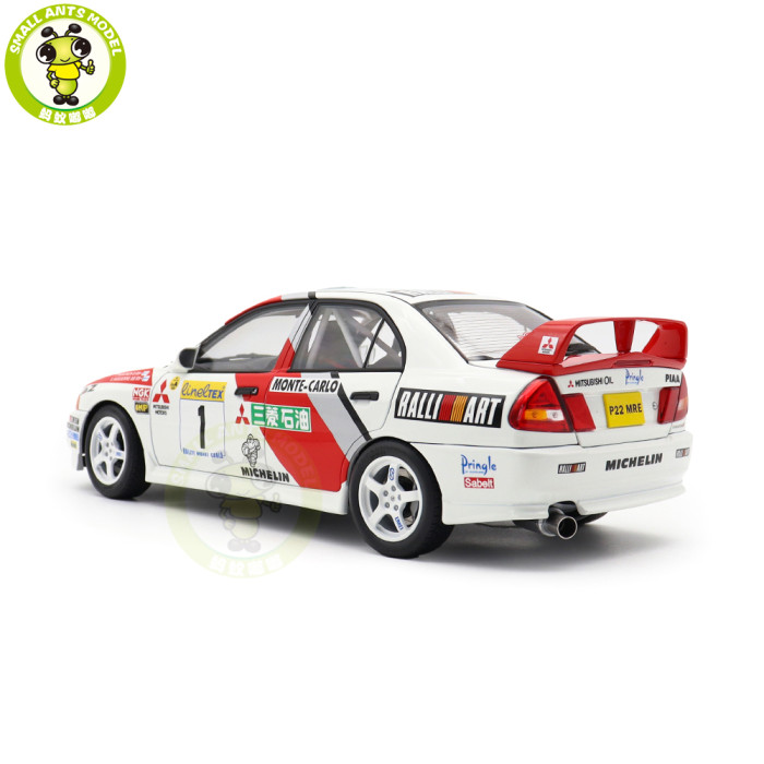 1/18 MOTORHELIX Mitsubishi EVO IV GSR Monte Carlo Livery Diecast Model Toy Car Gifts For Father Friends
