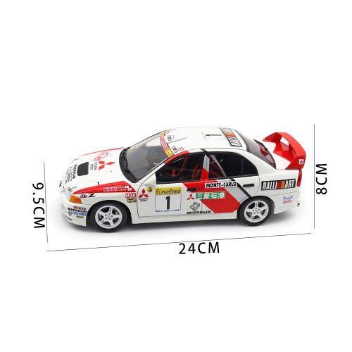 1/18 MOTORHELIX Mitsubishi EVO IV GSR Monte Carlo Livery Diecast Model Toy Car Gifts For Father Friends