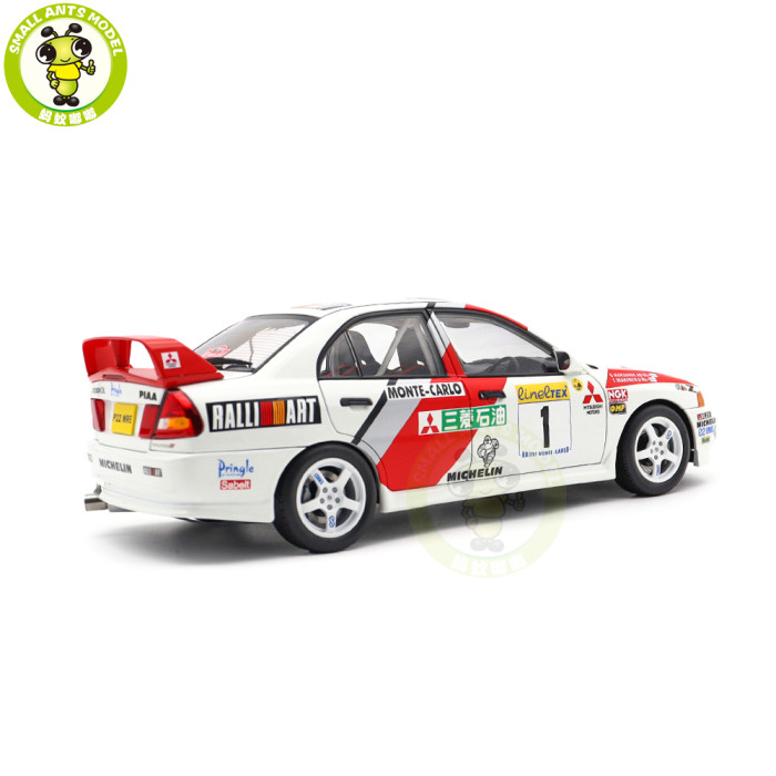 1/18 MOTORHELIX Mitsubishi EVO IV GSR Monte Carlo Livery Diecast Model Toy Car Gifts For Father Friends