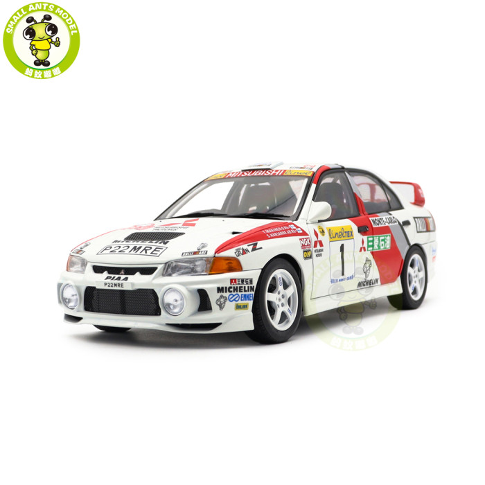1/18 MOTORHELIX Mitsubishi EVO IV GSR Monte Carlo Livery Diecast Model Toy Car Gifts For Father Friends