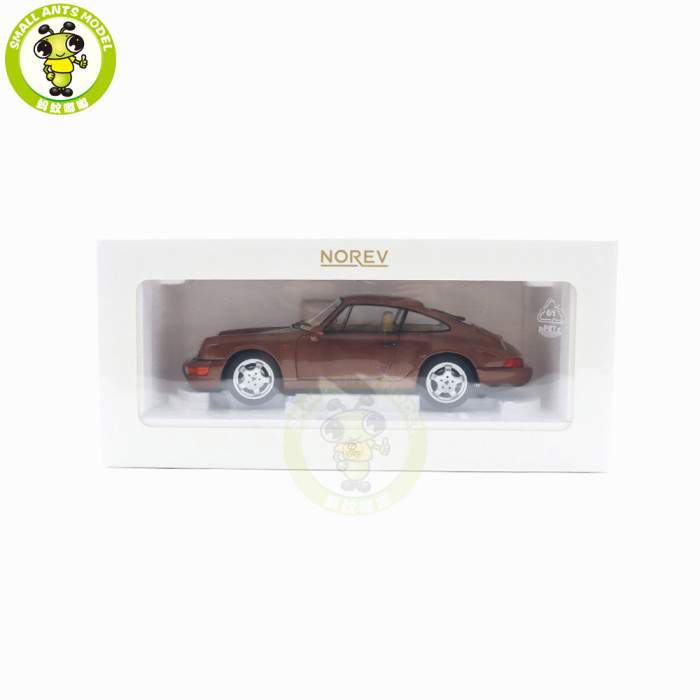 1/18 Porsche 964 911 Carrera 2 1992 Norev 187482 Cognac Brown Metallic Diecast Model Toys Car Gifts For Friends Father