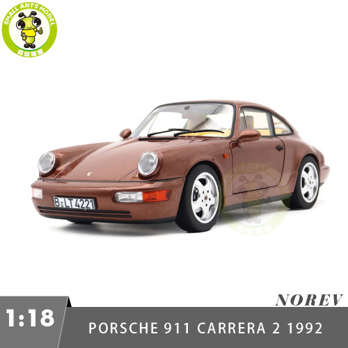 1/18 Porsche 964 911 Carrera 2 1992 Norev 187482 Cognac Brown Metallic Diecast Model Toys Car Gifts For Friends Father