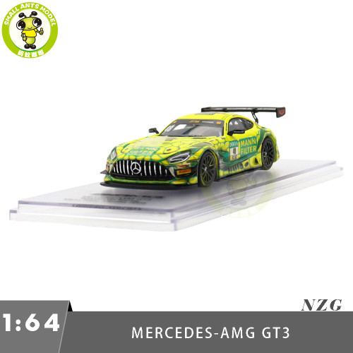 1/64 Mercedes AMG GT3 EVO II NZG Kiloworks Diecast Model Toy Cars Gifts For Father Friends