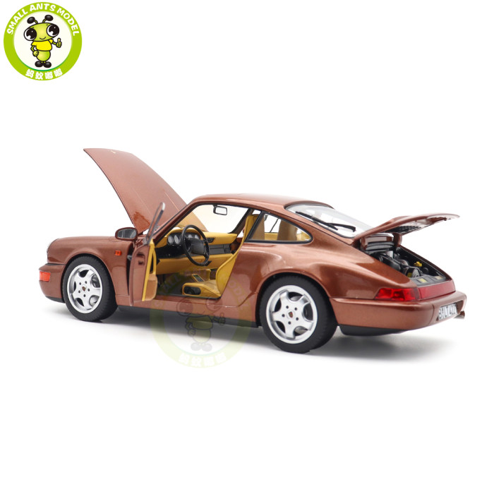 1/18 Porsche 964 911 Carrera 2 1992 Norev 187482 Cognac Brown Metallic Diecast Model Toys Car Gifts For Friends Father