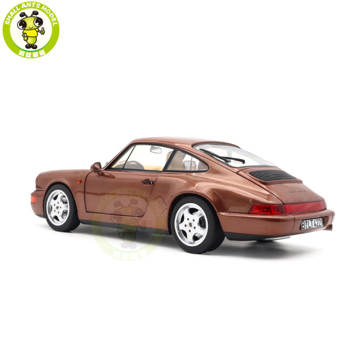 1/18 Porsche 964 911 Carrera 2 1992 Norev 187482 Cognac Brown Metallic Diecast Model Toys Car Gifts For Friends Father