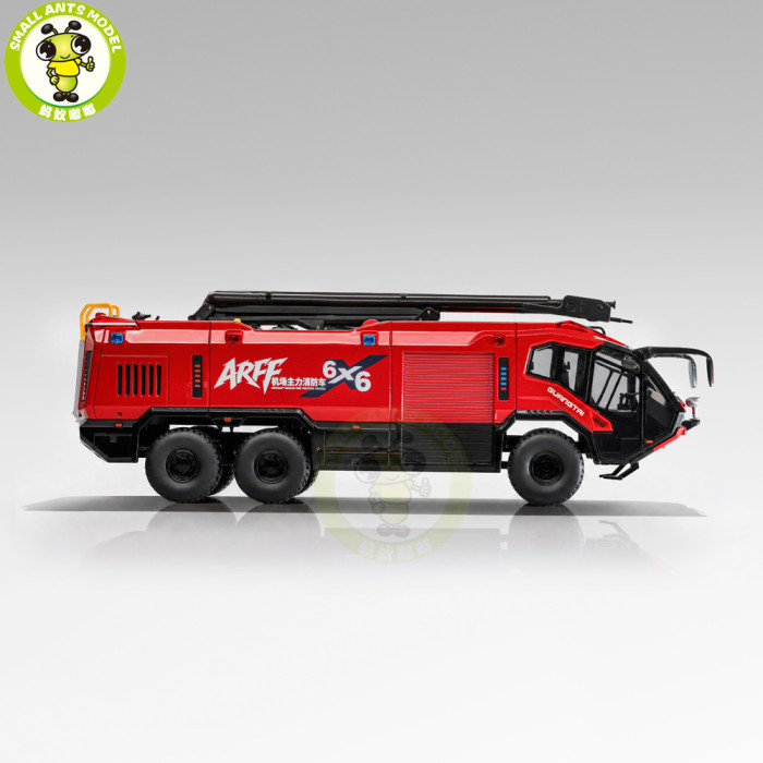 GuangTai 1/50 6×6 Aircraft Rescue Fire Fighting Vehicle Diecast Model Toy Car Gifts For Friends