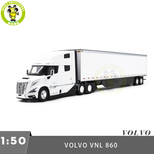 First Gear 1/50 VOLVO VNL 860 High Roof Sleeper 53  BOX Trailer W/Skirts Diecast Model Car Truck