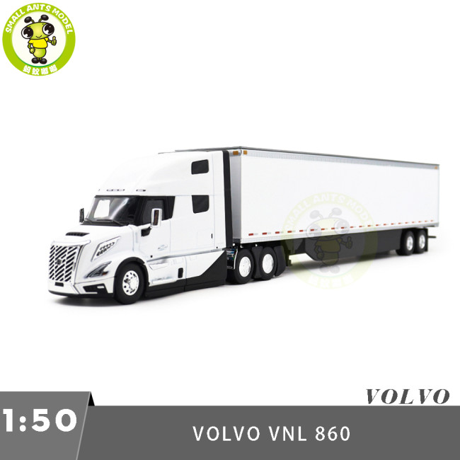 First Gear 1/50 VOLVO VNL 860 High Roof Sleeper 53  BOX Trailer W/Skirts Diecast Model Car Truck