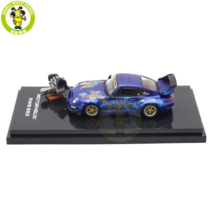 1/64 RWB Porsche 993 Royal Ocean Motorhelix Diecast Model Car Gifts For Friends