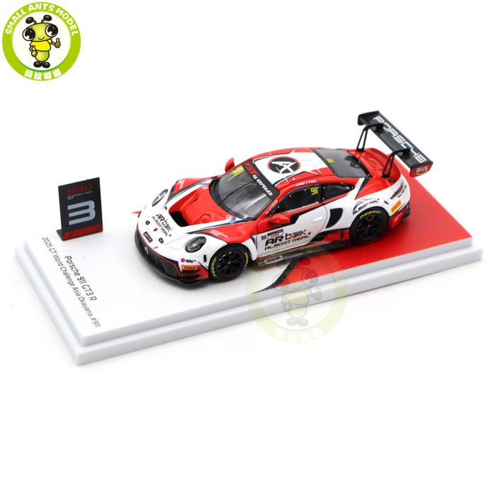 Almost Real 1/64 Porsche 911 GT3 R 2025 GT World Challenge Asia Okayama #911 Diecast Model Toy Car Gifts For Friends