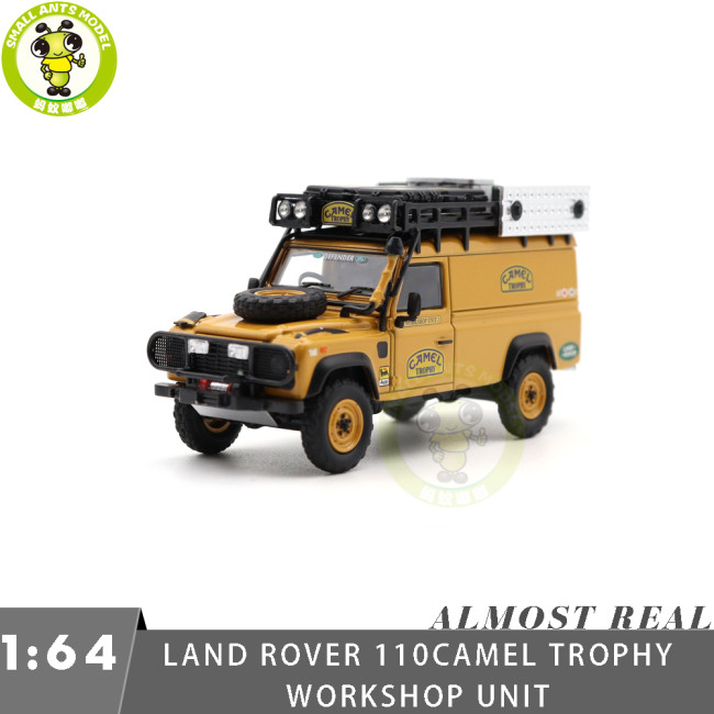 Almost Real 1/64 Land Rover 110 Camel Trophy Workshop Unit Tanzania Burundi 1991 Diecast Model Car
