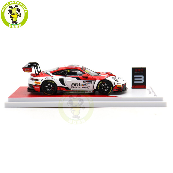 Almost Real 1/64 Porsche 911 GT3 R 2025 GT World Challenge Asia Okayama #911 Diecast Model Toy Car Gifts For Friends