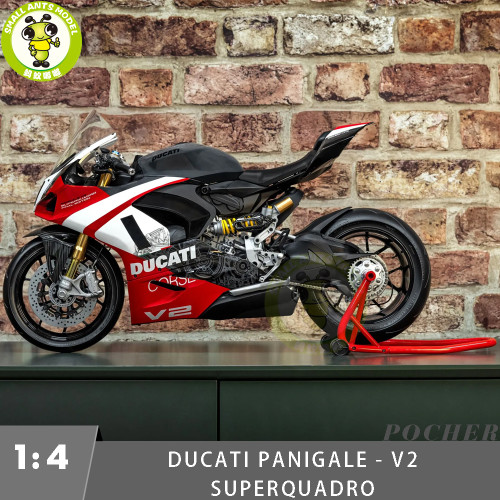 Pocher 1/4 HK124 Ducati Panigale - V2 Superquadro Final Edition Diecast Scale Kit Gifts For Friends Family