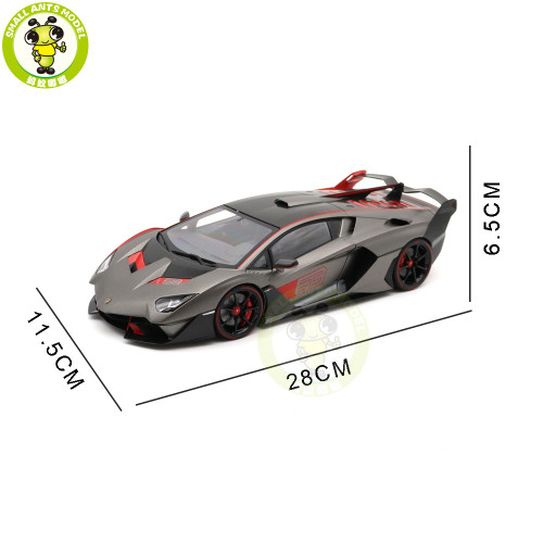 1/18 Lamborghini SC18 ALSTON AUTOart 79216 Grigio Daytona / Red Accents Model Car