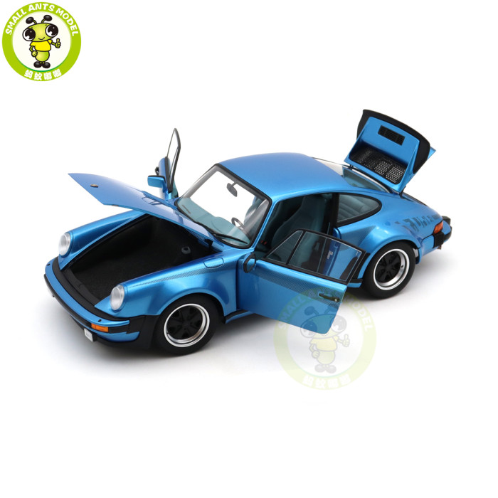 1/18 Porsche 911 Turbo 3.0 930 AUTOart 78115 Minerva Blue W / Turbo Stripes Model Toy Cars Gifts For Friends