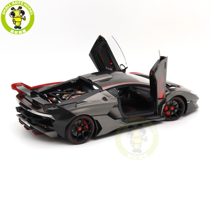 1/18 Lamborghini SC18 ALSTON AUTOart 79216 Grigio Daytona / Red Accents Model Car